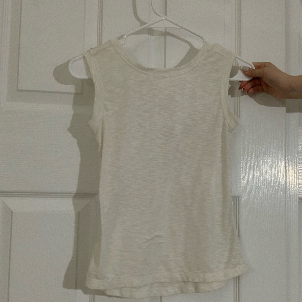 White athletic workout shirt